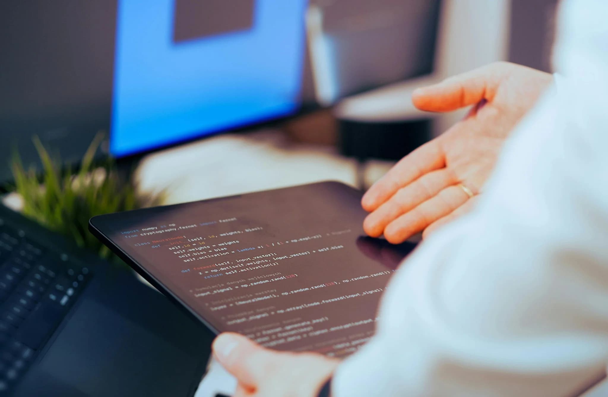 Custom AI Software Development solution background